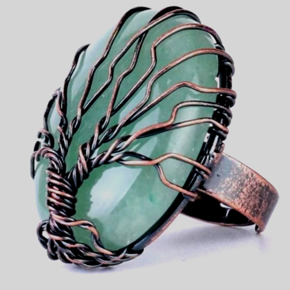 ❤️ Green Aventure Ring Tree of Life NEW